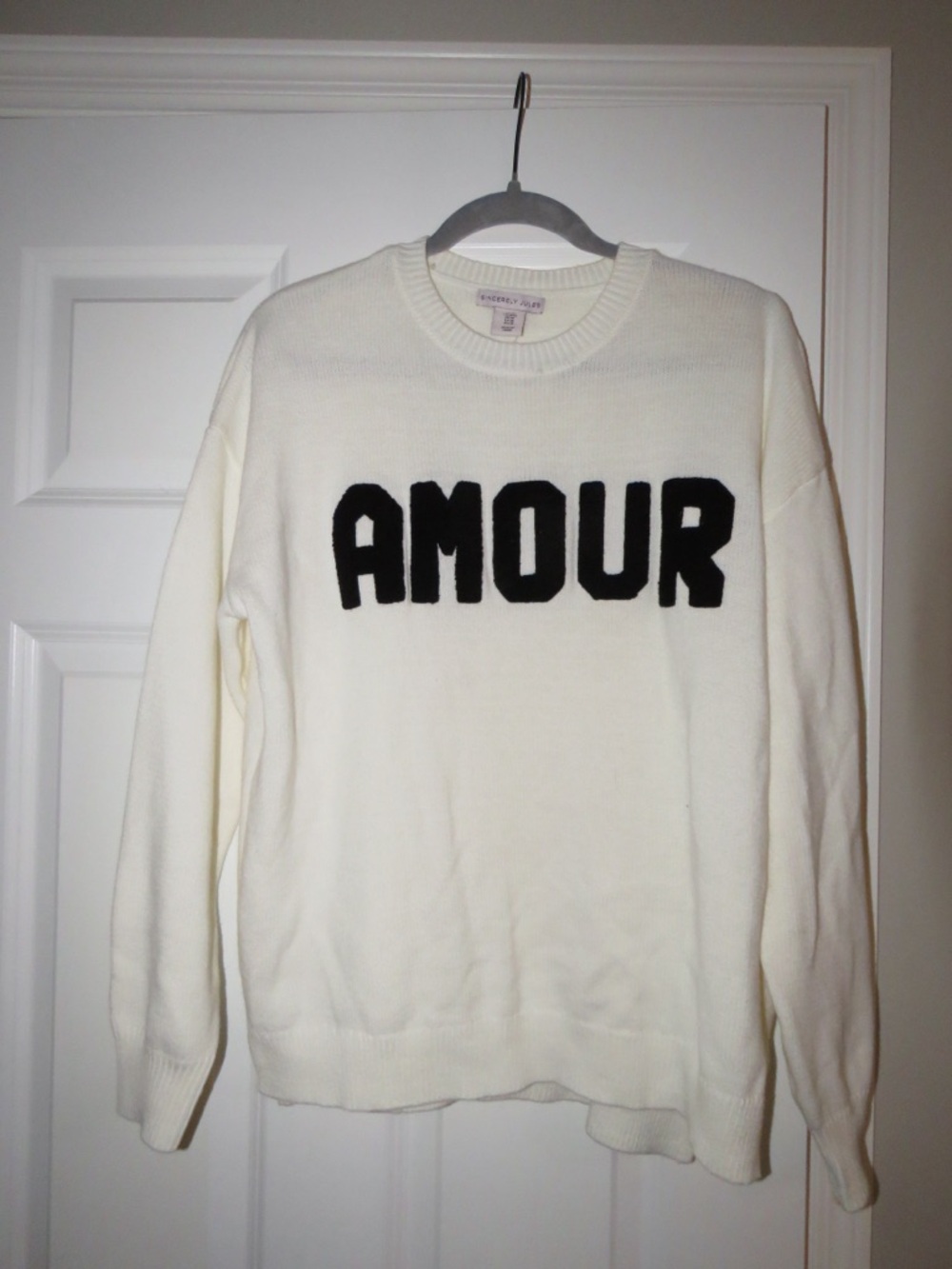 Sincerely Jules Cream Crewneck Knit Sweater